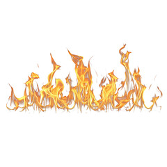 Flames of fire, cut out - stock png.