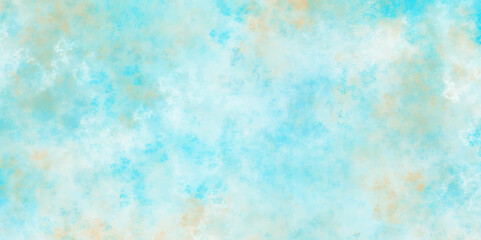 Abstract blue sky Watercolor background, Illustration, texture for design.Background with clouds on blue sky. Beautiful cloudscape with natural white tiny clouds,shiny and bright colorful background.