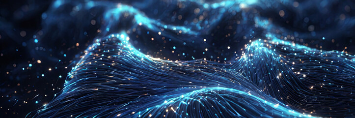 Global network neon wave background. Light particles.
Displaying digital data and big tech images as isolated diagrams