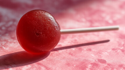 a red lollipop. background Valetines Day