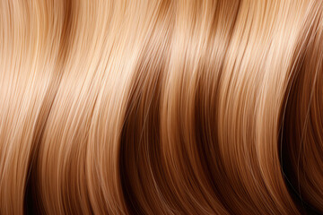 Luxurious Golden Blonde Hair Waves Texture