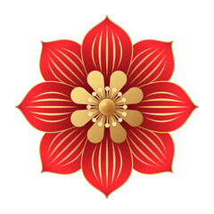 Vector colorful flower elements for chinese and oriental design