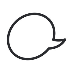 Vector speech bubble icon flat design isolated white background