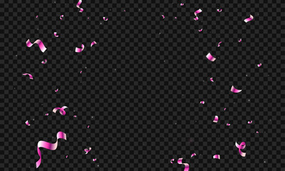 Vector realistic pink confetti background design