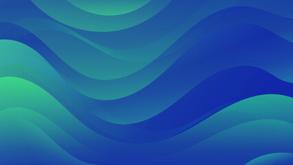 Abstract green and blue Background with Wavy Shapes. flowing and curvy shapes. This asset is suitable for website backgrounds, flyers, posters, and digital art projects.