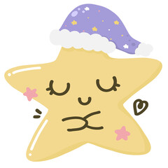 Cute star sleeping