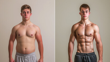 Awesome Before and After Weight Loss fitness Transformation. The man was fat but became athlete....
