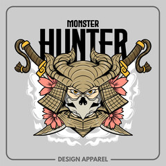 Obraz premium Monster HunterIllustration T Shirt and Apparel Printing Design