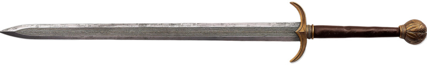 Broadsword, transparent background, isolated image, generative AI