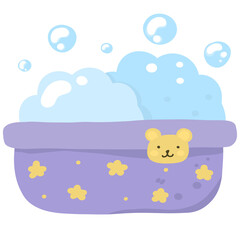 Baby shower and bathtub