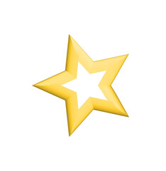 Fototapeta premium LIGHT YELLOW STAR 3D DESIGN