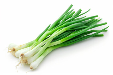 Green onion isolated on the white background 