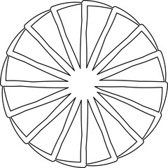 Circle line shape. Geometric element design