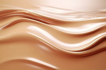 Light Brown cream liquid wave illustration. generative AI