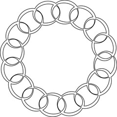 Circle line shape. Geometric element design