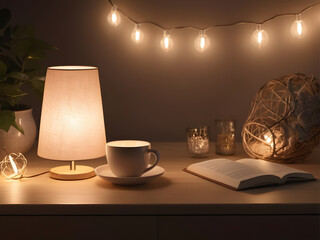 Embrace Cozy Evenings Illuminate Your Space with Soft and Warm Lighting. Generative AI