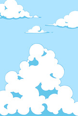 背景素材_青空と入道雲