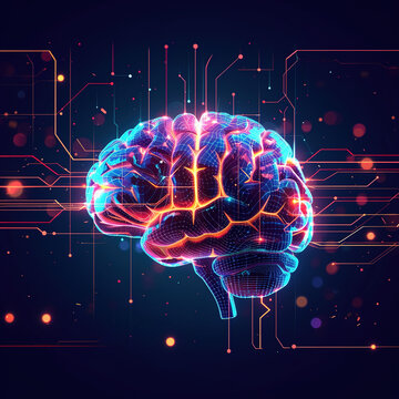 AI Brain Cloud Networking, GPU, Crypto, AI, Firewall Network Security, Artificial Intelligence, Cyber Security, Cloud Managed, Circuit Board, AI Generated Art for Business and Technology