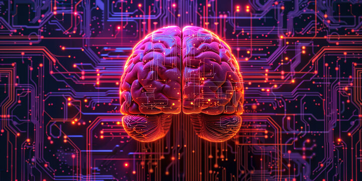 AI Brain Cloud Networking, GPU, Crypto, AI, Firewall Network Security, Artificial Intelligence, Cyber Security, Cloud Managed, Circuit Board, AI Generated Art for Business and Technology