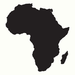 Africa map vector. african border. continent.