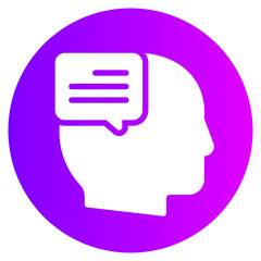 natural language processing gradient icon