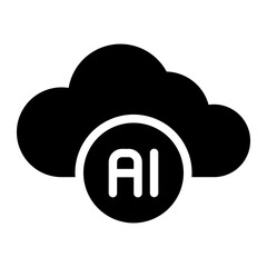 artificial intelligence glyph icon
