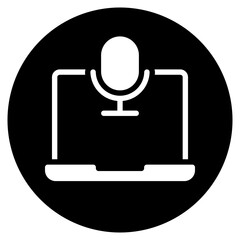 microphone glyph icon