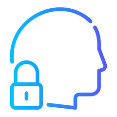 Obraz premium lock gradient icon