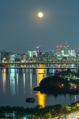 korea night view, night view, korea, travel, bridge, city night