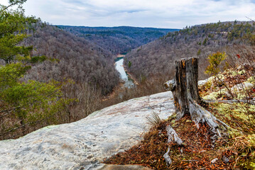 Panoramic view over Big South Fork National River and Recreation Area