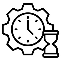 Time Management Icon Element For Design