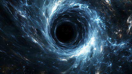 The black hole at the center of a cosmic vortex.