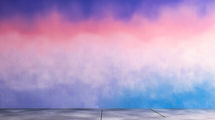 Surreal Winter Landscape with Abstract Artistic Elements, Combining Pastel Colors and Dreamy...