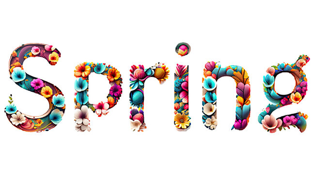 Spring font lettering typography heading