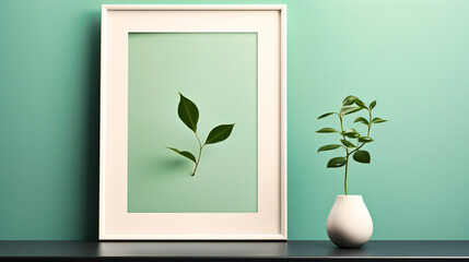 Isolated Green Plant on White, Decorative Nature Leaves in Blue Pot, Fresh Botanical Growth for Indoor Gardening
