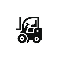 Forklift icon isolated on transparent background
