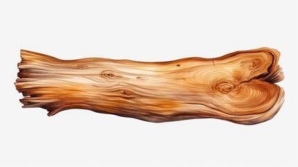 A wood themed clipart in a watercolor style, white background.