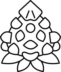 Obraz premium pine icon