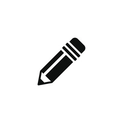 Pencil icon isolated on transparent background