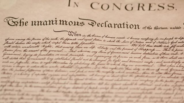 Declaration of independence document congress july 4 1776