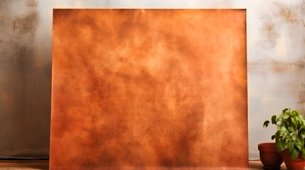 Textured Brown Leather Material, Vintage and Retro Design, Abstract Background with Grunge and Aged Quality