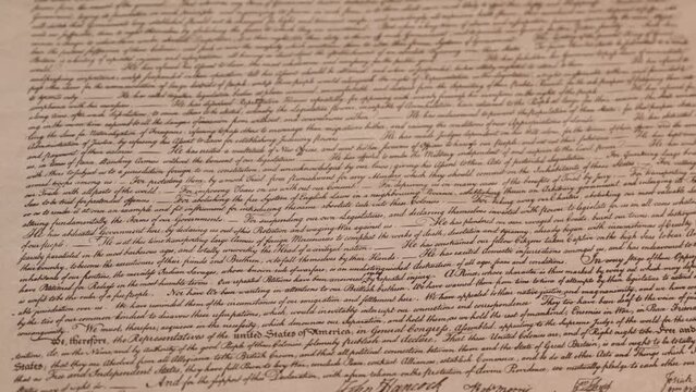Declaration of independence document congress july 4 1776