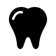 Tooth icon vector on white background