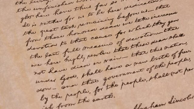 Gettysburg address historical document by abraham lincoln 