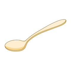 銅でつくられたスプーンのイラスト