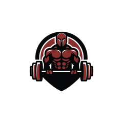 Warrior Fitness Gym Logo Design Template