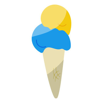 ice cream childrens day color cold sweet food icon element horn stick