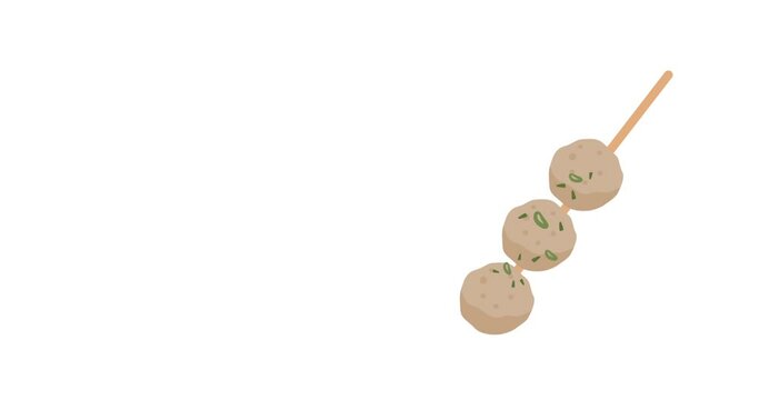 Cilok Goreng Indonesian Traditional Snack Made from tapioka aniamtion