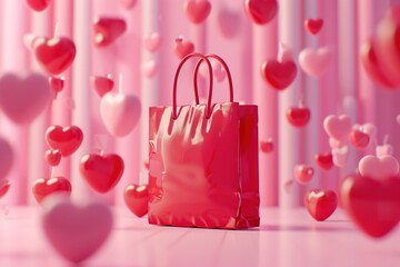 pink handbag background