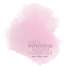 Naklejka na ściany i meble Soft Pink Watercolor Splotch